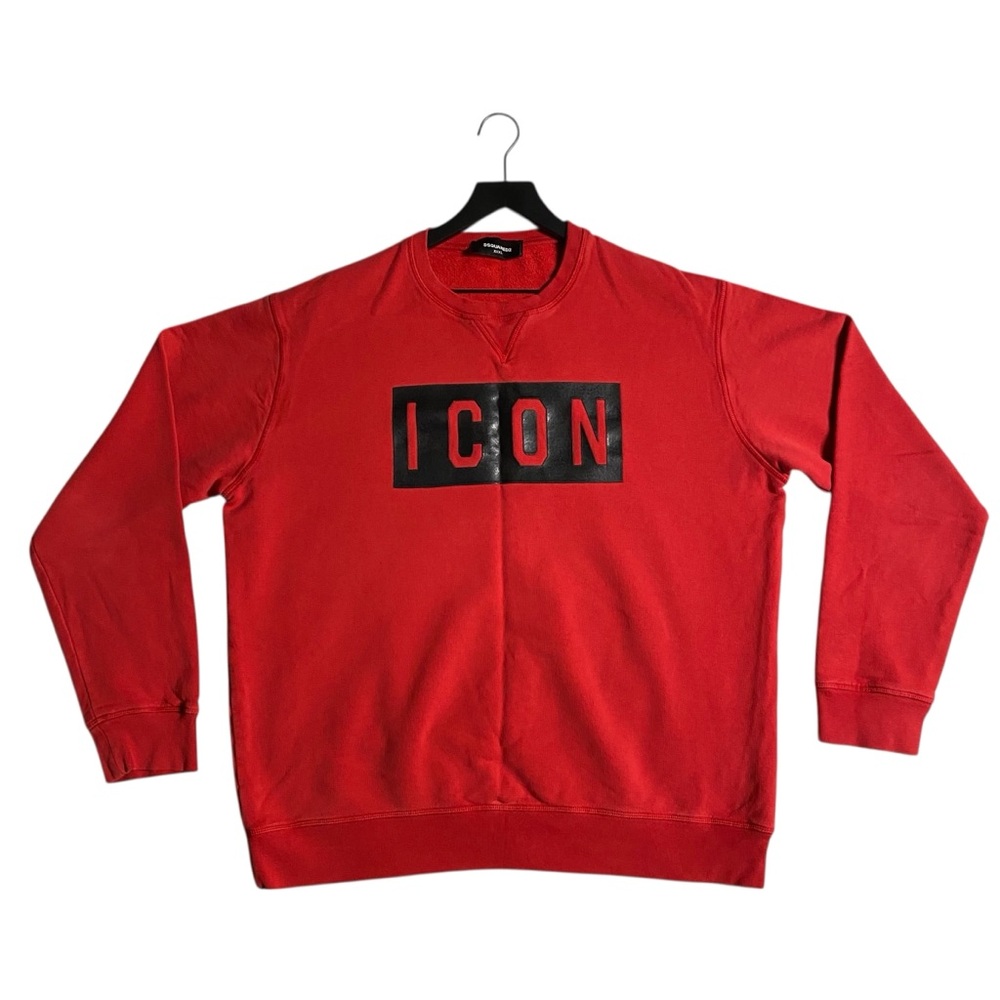 Men’s DSQUARED2 Icon Rubberized Logo Pullover Sweatshirt